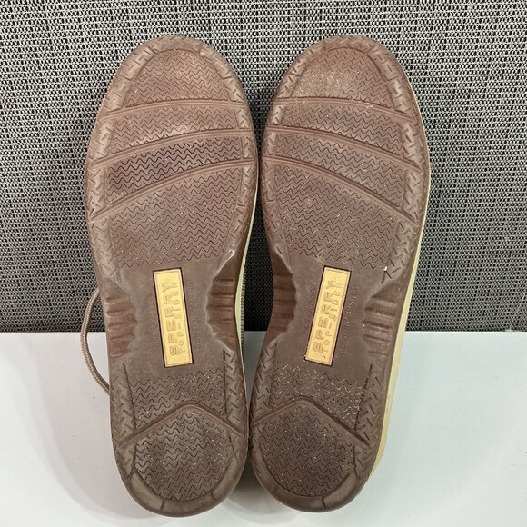 Sperry Top-Sider Mens Leather Boat Shoes 10W Brown Casual Moc Toe Non-Slip Sole - Picture 8 of 9
